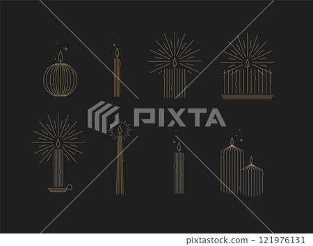 Candle set art deco black Candle set art deco black 121976131