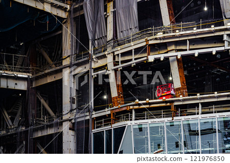 Skyscraper construction skeleton Skyscraper construction skeleton 121976850