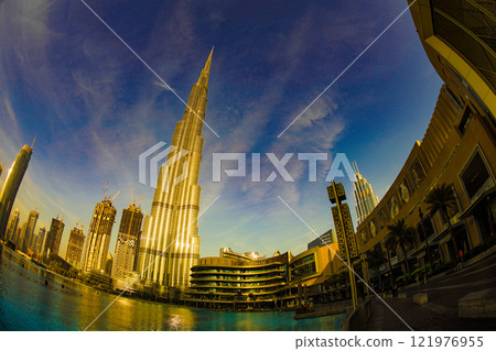Burj Al Arab and Dubai streets Burj Al Arab and Dubai streets 121976955