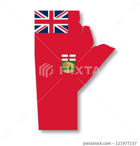 Manitoba Canada Province flag map Manitoba Canada Province flag map 121977157