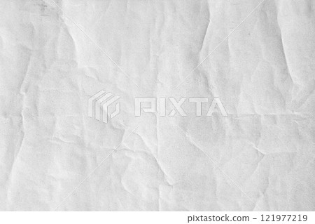 Old crumpled white paper texture 121977219