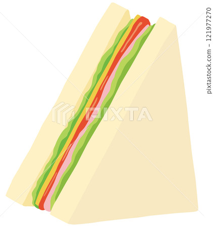 Lettuce sandwich illustration vector material 121977270