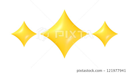 3D sparkling stars. vector illustration 3D sparkling stars. vector illustration 121977941
