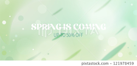 Spring Sale Background Horizontal Banner or Poster. Spring Sale Banner with Minimal Green Gradient Design and Call-to-Action. Spring Sale Background Horizontal Banner or Poster. Spring Sale Banner with Minimal Green Gradient Design and Call-to-Action. 121978459