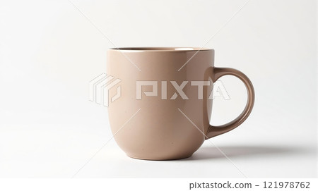 Mocha Mousse Colored Cup on White Background 121978762