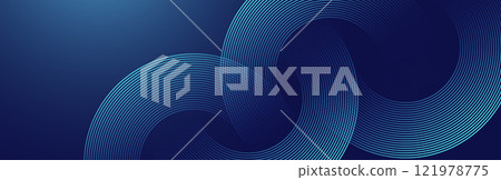 Beautiful background with abstract glowing circle lines. Abstract health care or medical pattern. Modern design for poster, brochure, cover, website, header, web banner, presentation. 121978775