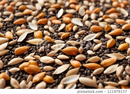 Grains and seeds used for consumption or planting.AI Generated 121979137