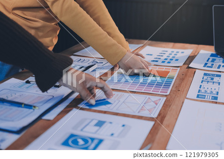 UX UI and Programming development technology. 121979305