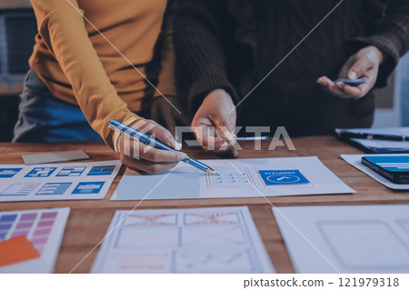 UX UI and Programming development technology. 121979318