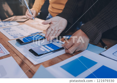 UX UI and Programming development technology. 121979330