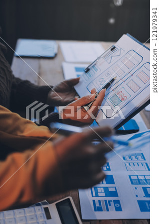 UX UI and Programming development technology. 121979341