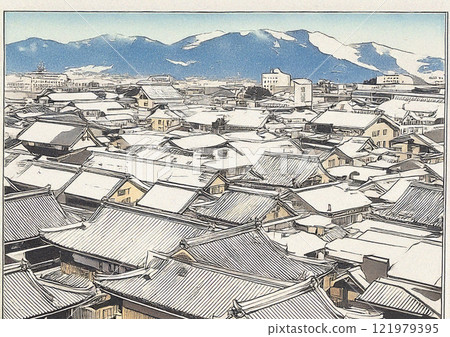 昭和冬季城市景觀素描 昭和冬季城市景觀素描 121979395