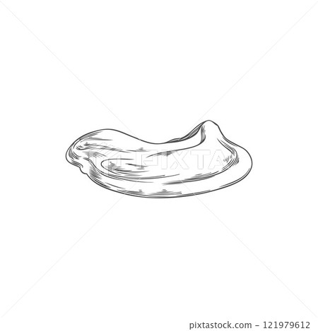 Vector element with an organic moisturizing gel with a delicate texture on a white background. 121979612