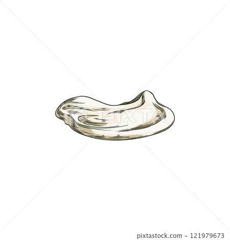 Vector element with an organic gel with a delicate texture on a white background 121979673