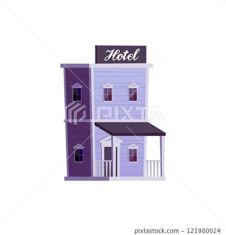 Hotel building in the wild west. 121980024