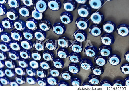 Eye beads or nazar, amulets against the evil eye magnets 121980205