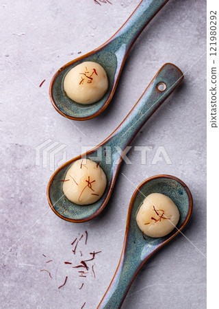 Tang yuan rice dumpling balls for Chinese lunar New year celebration 121980292