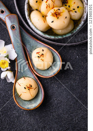 Tang yuan rice dumpling balls for Chinese lunar New year celebration Tang yuan rice dumpling balls for Chinese lunar New year celebration 121980301