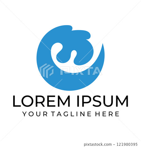 Sea waves icon logo design Sea waves icon logo design 121980395