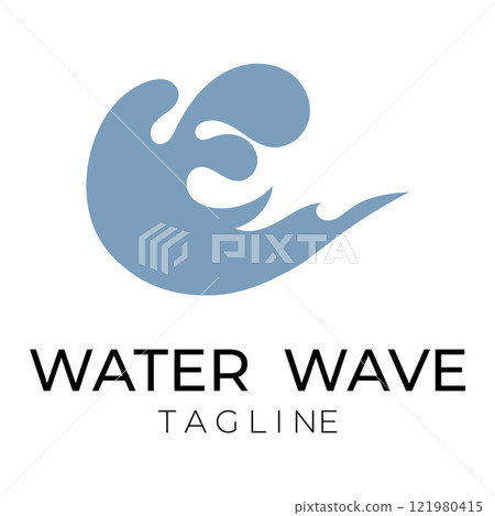 Sea waves icon logo design Sea waves icon logo design 121980415