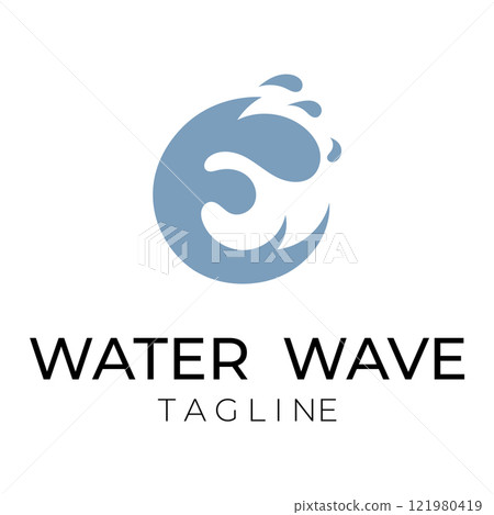 Sea waves icon logo design Sea waves icon logo design 121980419