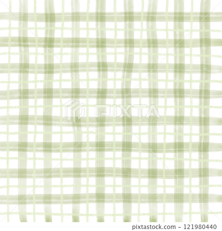 Sage Green Plaid Gingham Hand Drawn Background Pattern Overlay 121980440