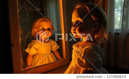 Creepy Doll with big eyes Creepy Doll with big eyes 121980624