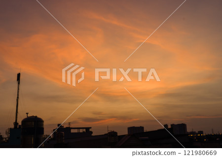 Binh An Church at Sunset with Blue and Pink Sky Creating a Peaceful Atmosphere Binh An Church at Sunset with Blue and Pink Sky Creating a Peaceful Atmosphere 121980669