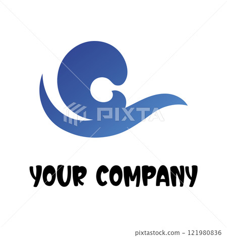 Water wave icon vector 121980836