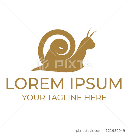 Snail logo illustration vector design 121980949