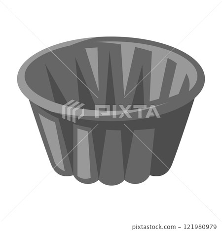 Illustration of muffin tin. Stylized bakery object for cooking recipe and menu. Illustration of muffin tin. Stylized bakery object for cooking recipe and menu. 121980979