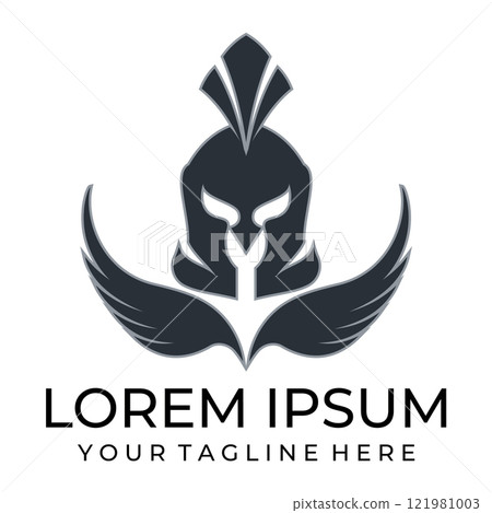 Spartan helmet logo template Spartan helmet logo template 121981003