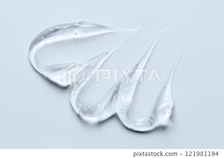 A swab sample of a moisturizing cosmetic gel body cream. A swab sample of a moisturizing cosmetic gel body cream. 121981194