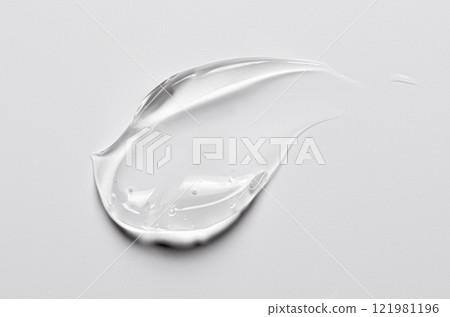 A swab sample of a moisturizing cosmetic gel body cream. A swab sample of a moisturizing cosmetic gel body cream. 121981196