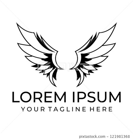 Flying wings logo illustration. Flying wings logo illustration. 121981368