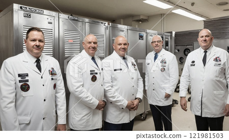 Laboratory Experts in White Coats 121981503