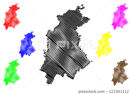 Panna district (Madhya Pradesh State, Sagar division, Republic of India) map vector illustration, scribble sketch Panna map Panna district (Madhya Pradesh State, Sagar division, Republic of India) map vector illustration, scribble sketch Panna map 121981512