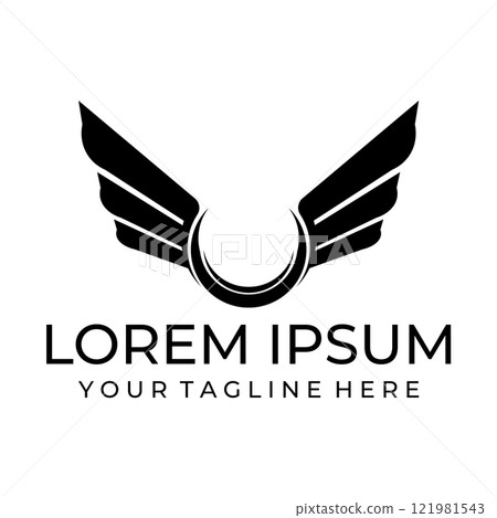Flying wings logo illustration. Flying wings logo illustration. 121981543