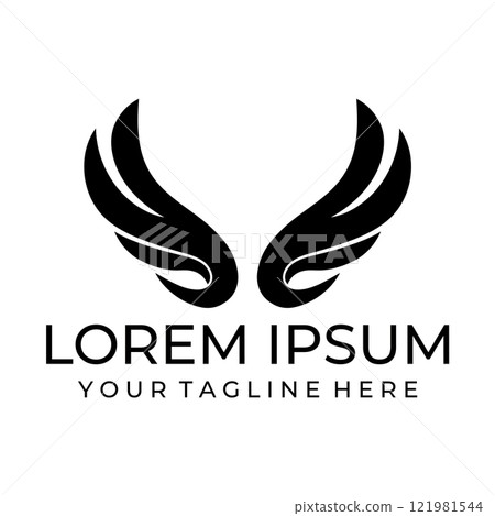 Flying wings logo illustration. Flying wings logo illustration. 121981544