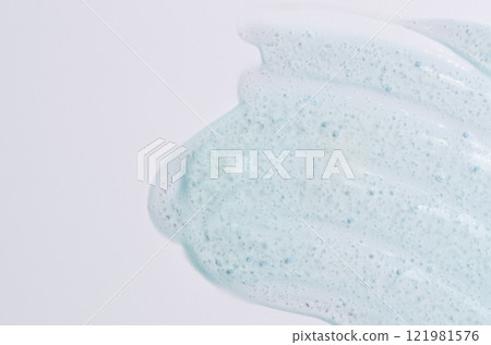 Cleansing gel or skin serum with seaweed. Copy space Cleansing gel or skin serum with seaweed. Copy space 121981576