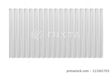 Galvanized iron for fences, walls, roofs. House remodel corrugated metal roof siding, profiled sheeting. Vector Galvanized iron for fences, walls, roofs. House remodel corrugated metal roof siding, profiled sheeting. Vector 121981703
