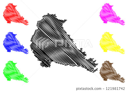 Pune district (Maharashtra State, Pune Division, Republic of India) map vector illustration, scribble sketch map Pune district (Maharashtra State, Pune Division, Republic of India) map vector illustration, scribble sketch map 121981742