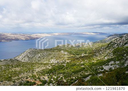 Typical Croatian, Dalmatian Adriatic seaside natural landscape with diverse natural views Typical Croatian, Dalmatian Adriatic seaside natural landscape with diverse natural views 121981870