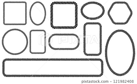 Big set of braided rope frames. Big set of braided rope frames. 121982408