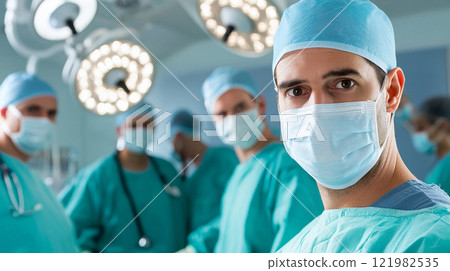 Surgical Team. Focus on a surgical team Surgical Team. Focus on a surgical team 121982535
