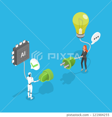3D Isometric Flat Vector Illustration of Artificial Intelligence, Machine Learning, Neural Networks 3D Isometric Flat Vector Illustration of Artificial Intelligence, Machine Learning, Neural Networks 121984255