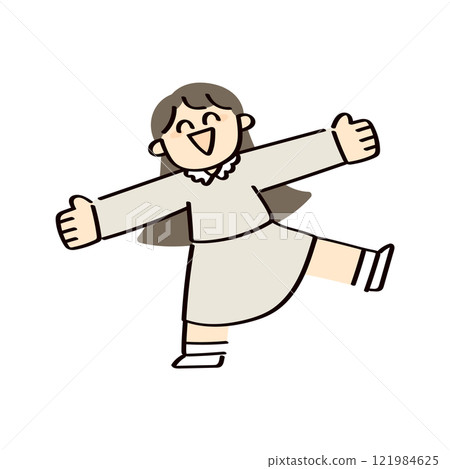 Illustration of a happy child 121984625