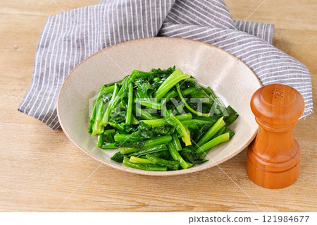 Stir-fried spinach, spinach, spinach, green and yellow vegetables, leafy vegetables, stir-fried vegetables Stir-fried spinach, spinach, spinach, green and yellow vegetables, leafy vegetables, stir-fried vegetables 121984677