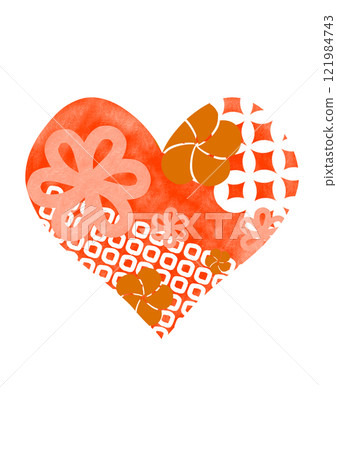 Japanese style heart material Japanese style heart material 121984743