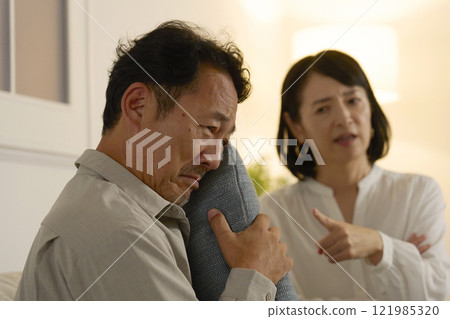 A couple of 18 years old having a marital dispute A couple of 18 years old having a marital dispute 121985320